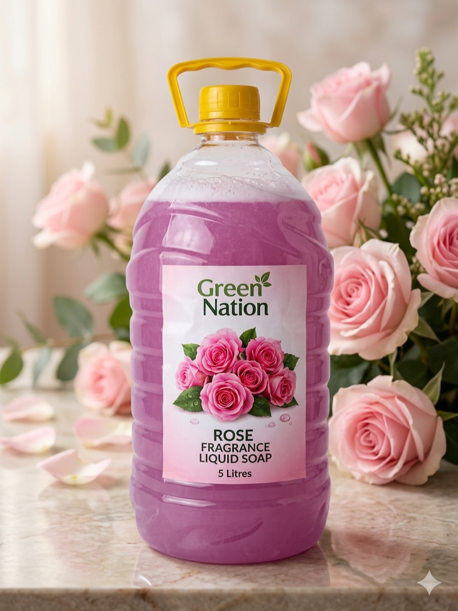 Indulge in Floral Freshness with Green Nation Rose Liquid Soap
